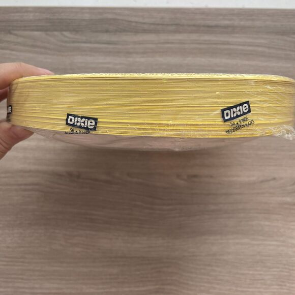 Vintage Dixie Floral 9 Inch Cut Resistant Paper Plates Sealed 50 Plates - Picture 2 of 5